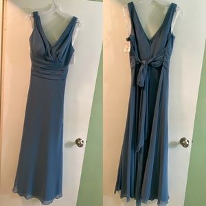 Never Worn David’s Bridal Bridesmaid Dress in Steel Blue